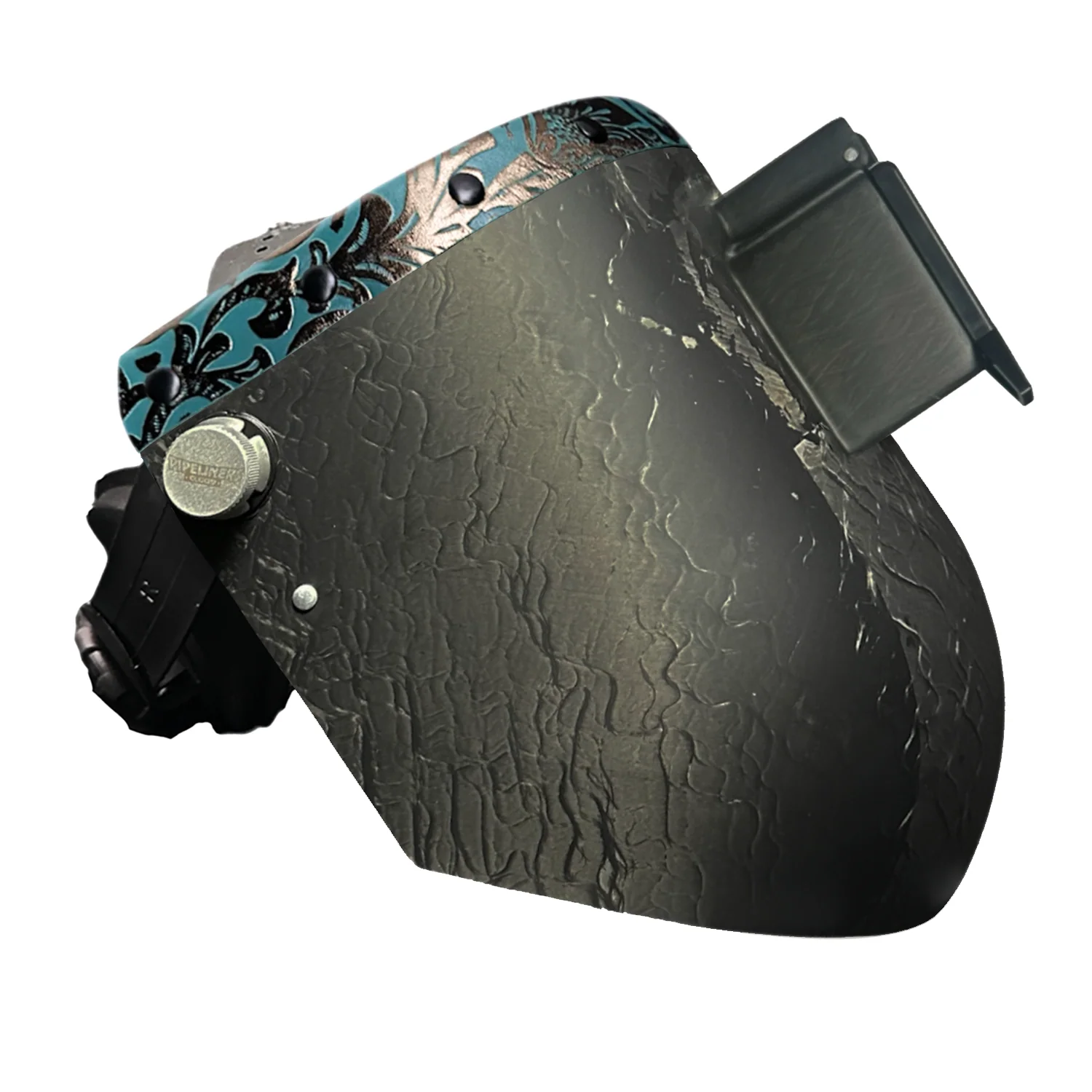 Corn Silk Carbon Fiber Chopped Top Leather Welding Hood - Image 79