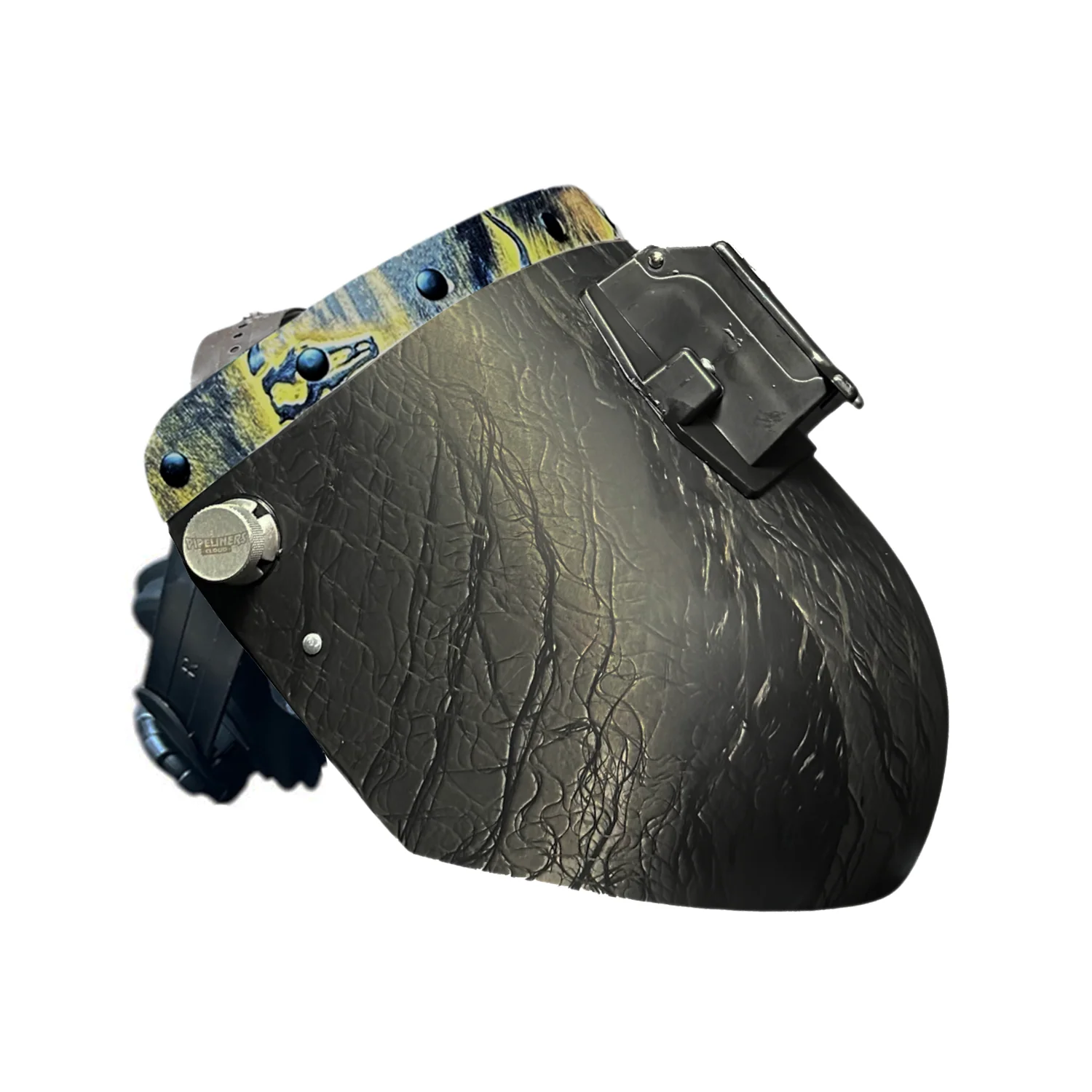 Corn Silk Carbon Fiber Chopped Top Leather Welding Hood - Image 8
