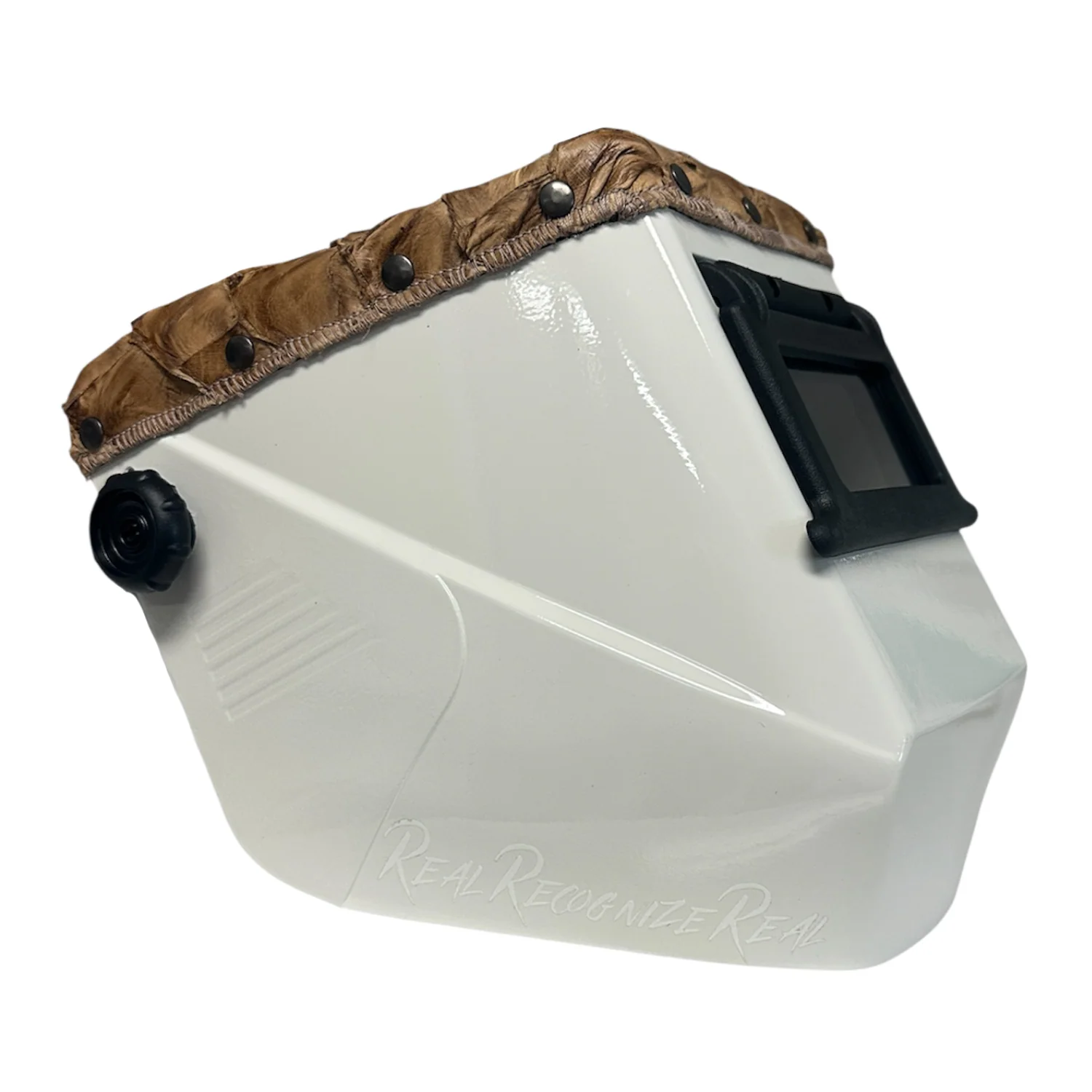 Pirarucu Fish Leather "JOLLY" Square Welding Hood - Image 3