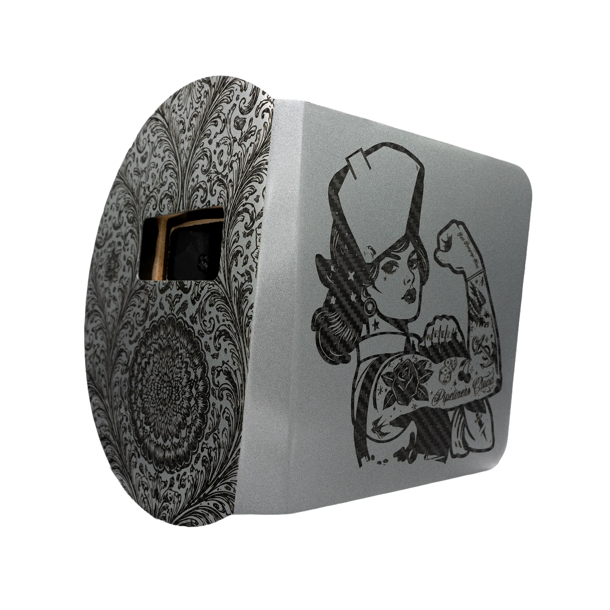 Painted Laser UNO Carbon Fiber Pancake Welding Hood - Image 8