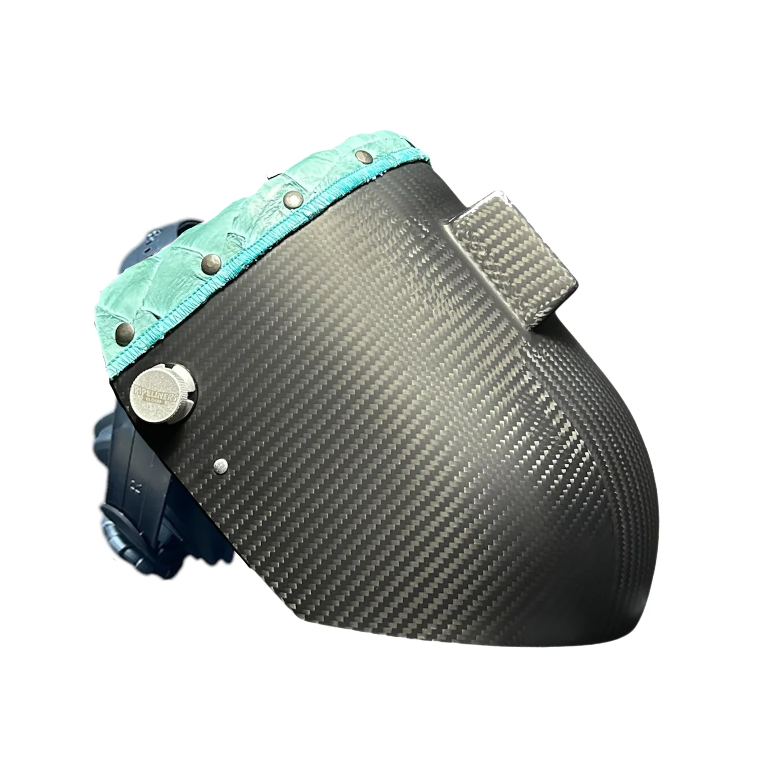 Pirarucu/Fish Chopped Top Leather Carbon Fiber Welding Hood - Image 10