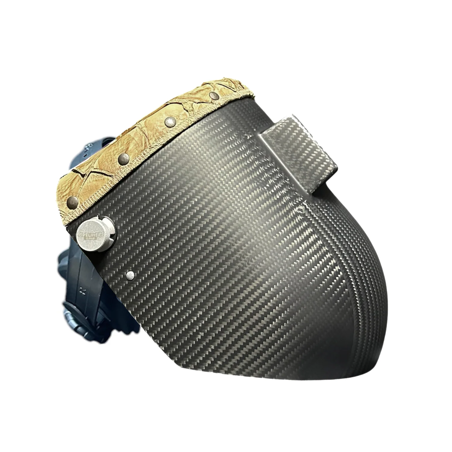 Pirarucu/Fish Chopped Top Leather Carbon Fiber Welding Hood - Image 5