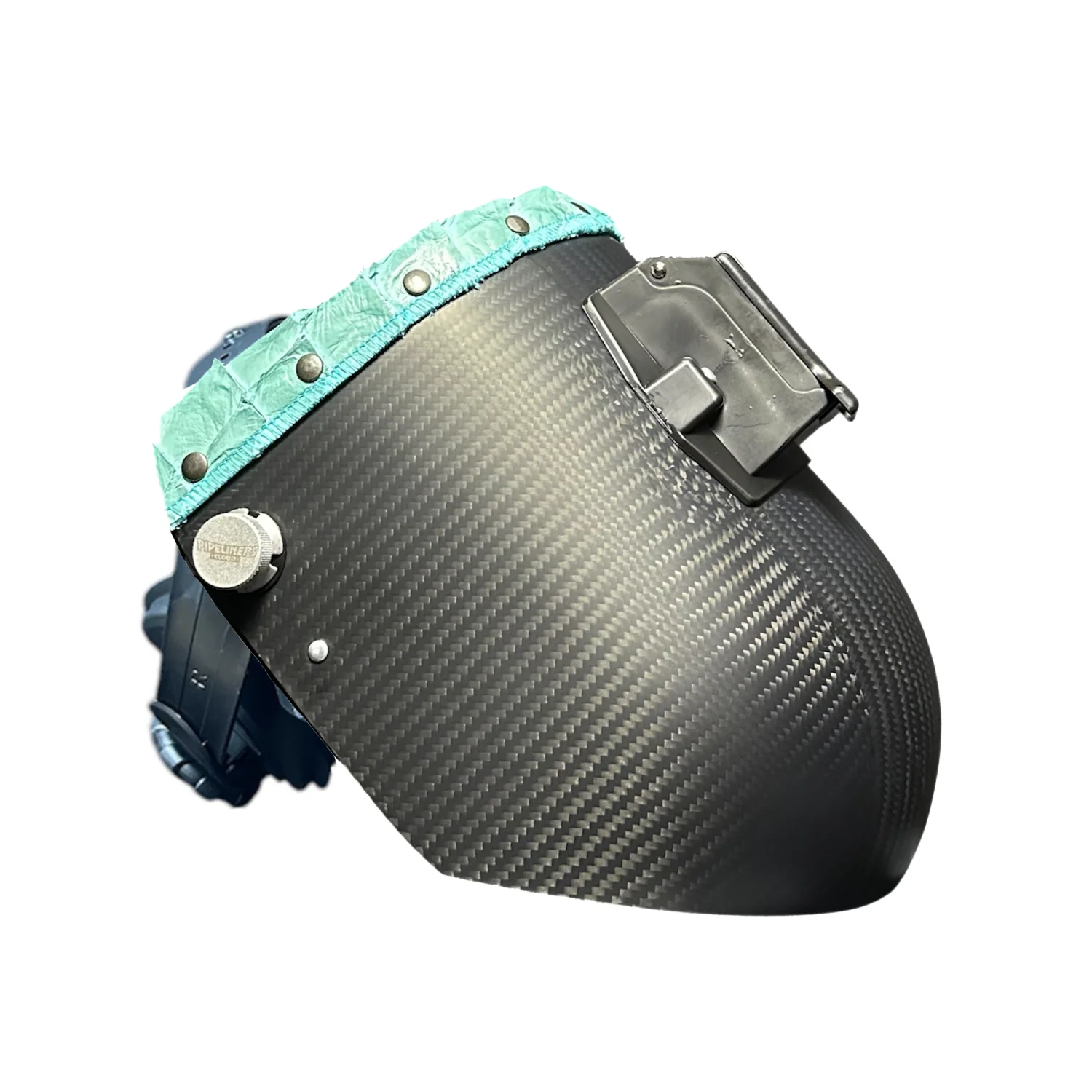 Pirarucu/Fish Chopped Top Leather Carbon Fiber Welding Hood - Image 8
