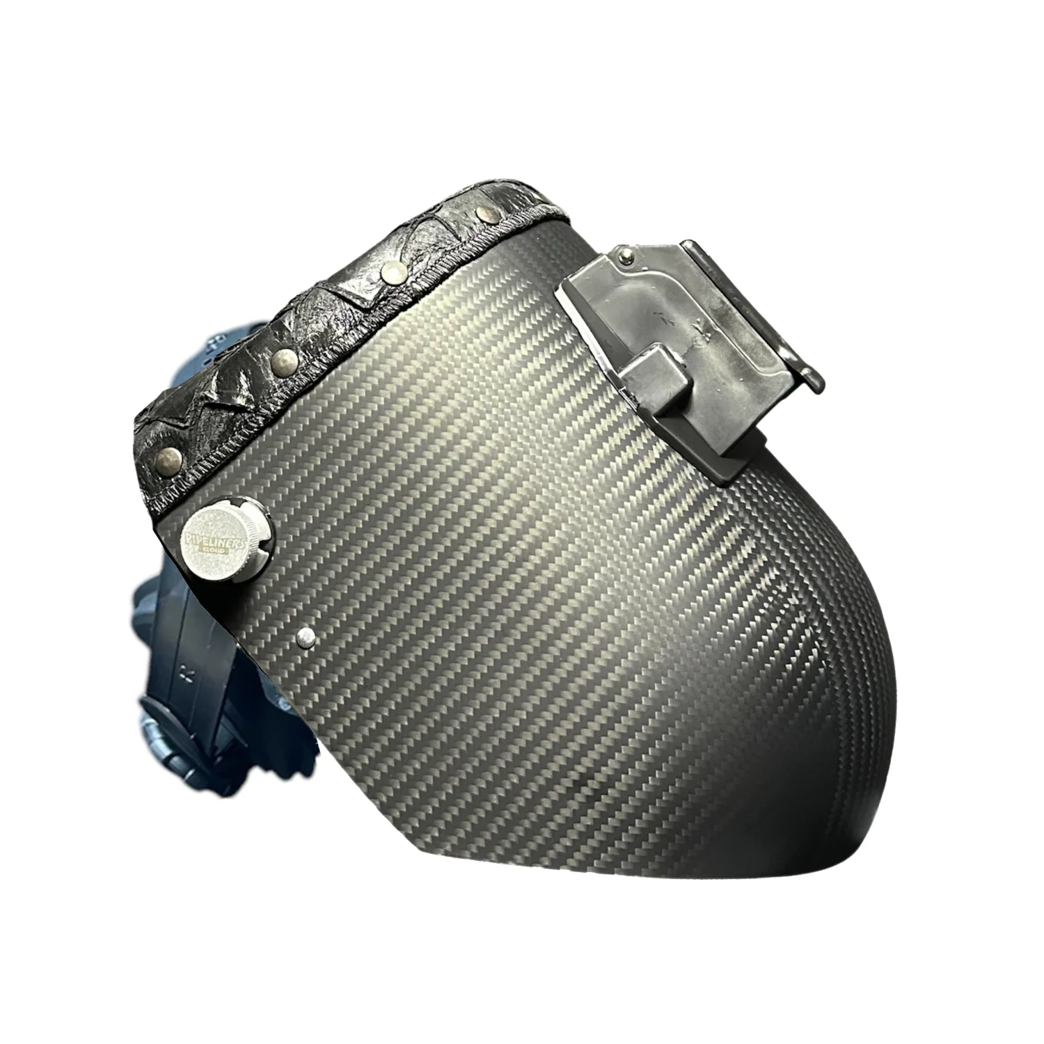 Pirarucu/Fish Chopped Top Leather Carbon Fiber Welding Hood - Image 9