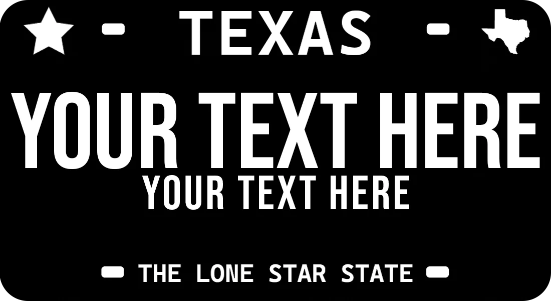Texas Black License Plate Hats - Image 21